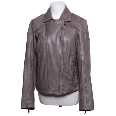 Leren jack (Grijs) van Jilani Collection