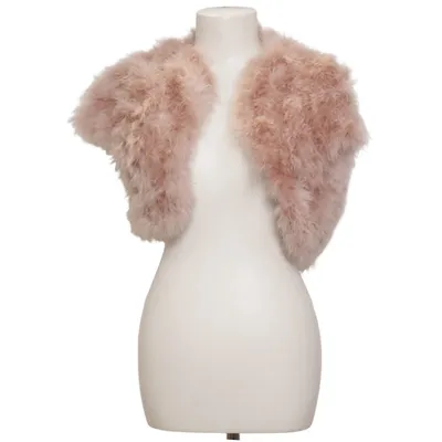 Fjerjakke (Pink) fra MasCara Fjer, Polyester