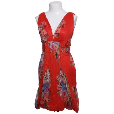 Dress (Red, Multicolored) from Traffic People Silk