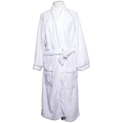 Bathrobe (White, Black) from Celina Polyester