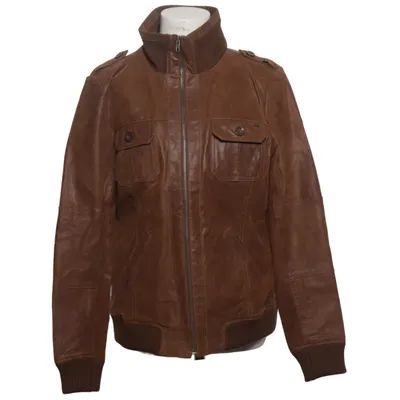 Leren jack (Bruin) van Desires Leer, Polyester