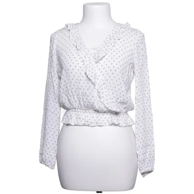 Blouse portefeuille (Blanc, Bleu) de Cape Juby Viscose