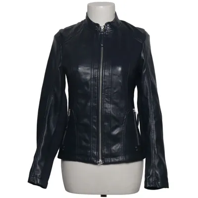 Lederjacke (Blau) von VA Milano Elasthan, Polyester, Polyurethan