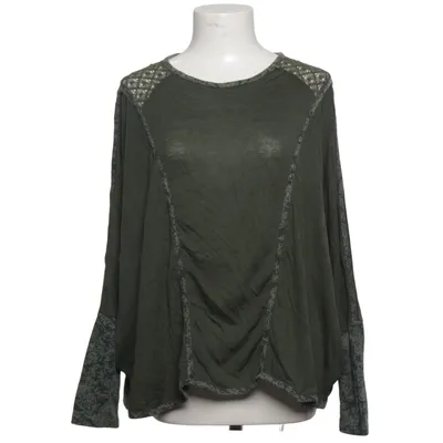 Bluse (Grøn) fra Carine Akryl, Bomuld, Elastan, Polyester
