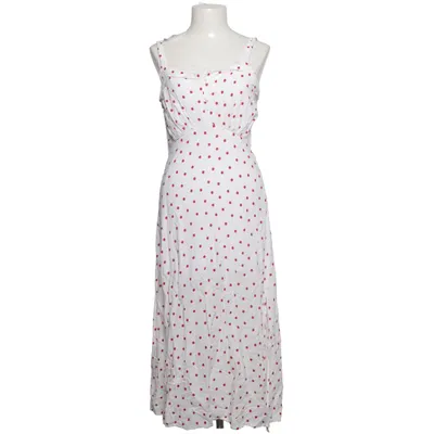 Dress (White, Red) from Xside Polyester, Viscose