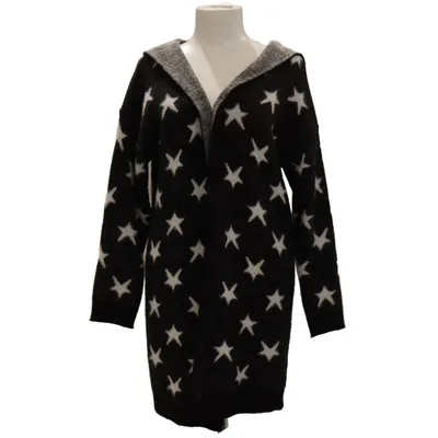 Cardigan (Black, White) from Yida Acrylic, Alpaca wool, Viscose