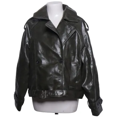 Biker jacket (Green) from Bershka Polyurethane