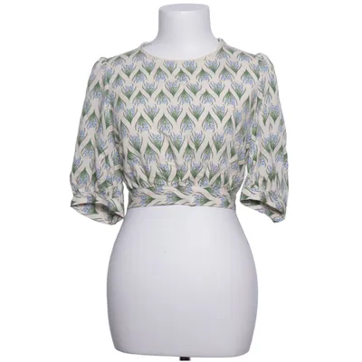 Wrap blouse (Beige, Multicolored) from Zara