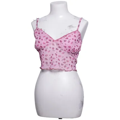 Crop top (Pink, Red) from Reclaimed Vintage Elastane, Polyester