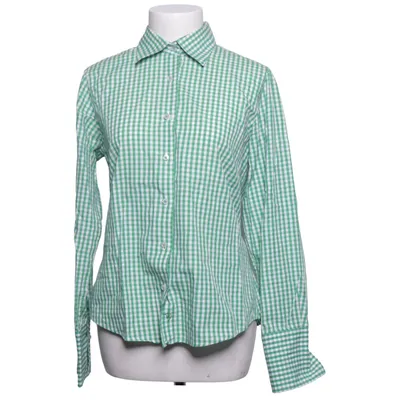 Shirt (Green, White) from Milano Italy Cotton