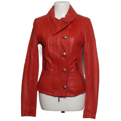 Veste en cuir (Rouge) de Oakwood Coton, Cuir, Polyester