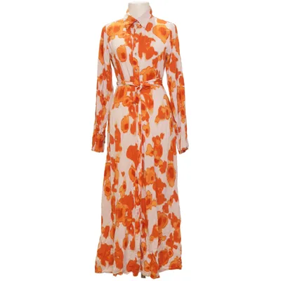 Blusenkleid (Orange, Weiß, Mehrfarbig) von Selected Femme Viskose