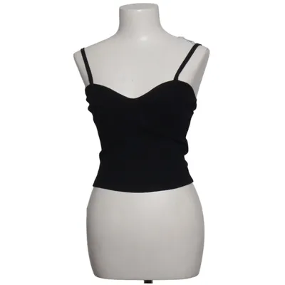 Crop top (Black) from Zara Cotton, Elastane