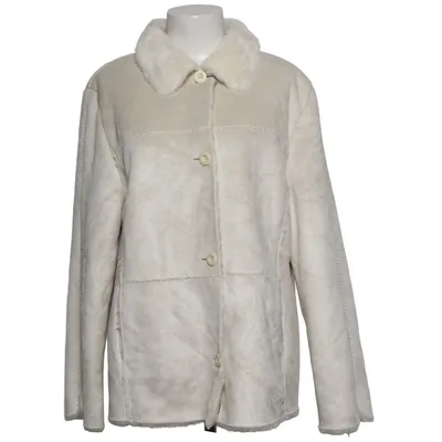 Shearling jacket (Beige) Acrylic, Polyester