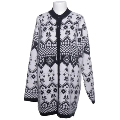 Cardigan (Noir, Blanc) de Signe Incognito Acrylique, Angora, Polyamide, Laine