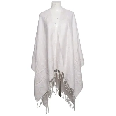 Poncho (White, Beige) from Madame Coco Acrylic