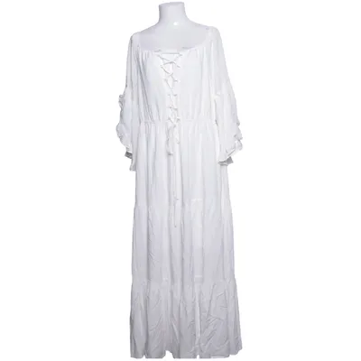 Långklänning (Vit) från Scarlet Darkness Polyester, Viskos