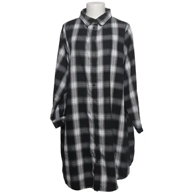 Flannel shirt (Black, White, Gray) from Janina Curved Cotton, Polyester