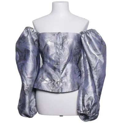 Topp (Silverfärgad) från Ganni Metallfiber, Polyamid, Polyester