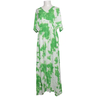 Maxi dress (Green, White) from MXO Metallic fiber, Viscose