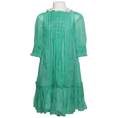 Klänning (Grön, Vit) från Gucci Bomull, Polyester, Silke