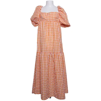 Maxi dress (Orange, White) from Shein Polyester
