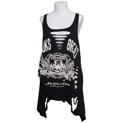 Tanktop  (Sort) fra Romwe Polyester, Viscose