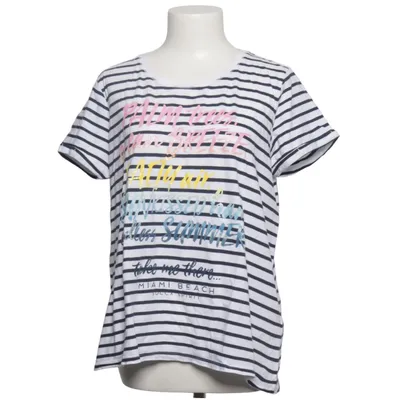 T-shirt (White, Blue, Multicolored) from Soccx Cotton