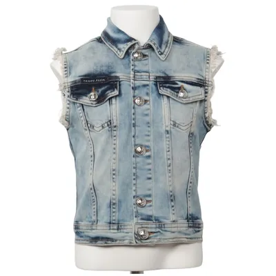 Jeansvest (California Blue) fra Philipp Plein Junior Bomuld, Elastan
