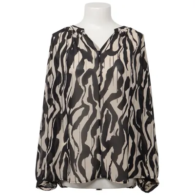 Blouse (Black, Beige) from Comma Polyester