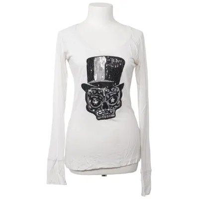 Lange mouwen shirt (Wit, Zwart) van Amor & Psyche Viscose