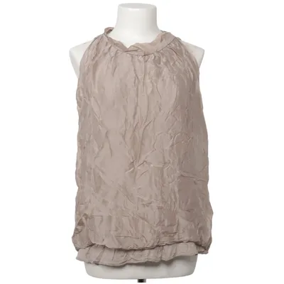 Halter neck top (Beige) from Nostalgia Elastane, Silk, Viscose
