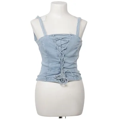 Crop top (Blå) från Vivien Caron Bomull, Elastan