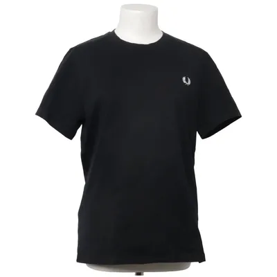 T-shirt (Zwart) van Fred Perry Katoen, Elastaan