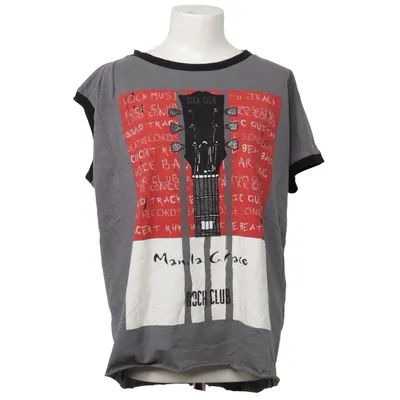 T-shirt (Gris, Noir, Rouge) de Manila Grace Coton