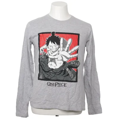 Langarmshirt (Grau, Mehrfarbig) von One Piece Baumwolle, Elasthan, Polyester