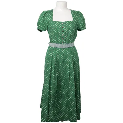 Dirndl (Grün, Weiß) von Alpina Baumwolle, Polyester
