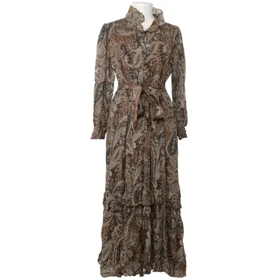 Jurk (Bruin, Zwart, Wit) van Mrs & Hugs Viscose