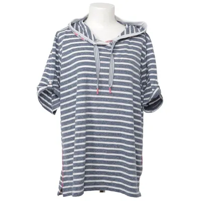 Korte mouwen capuchon sweater (Blauw, Wit) van Multiblu Katoen, Polyester