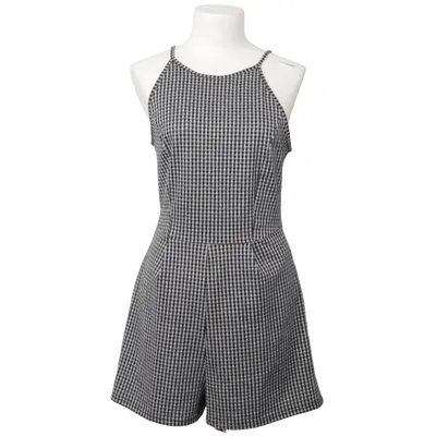 Jumpsuit (Zwart, Wit) van Bershka_BSKGIRL Elastaan, Polyester, Viscose
