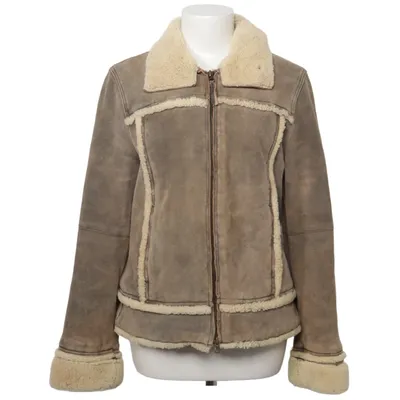 Shearlingjakke (Brun, Beige) fra Apart Polyester
