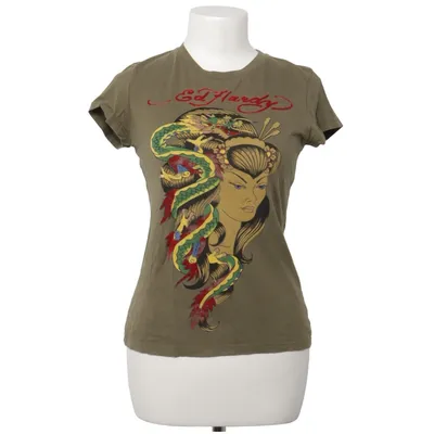 T-shirt (Groen, Meerkleurig) van Ed Hardy by Christian Audigier