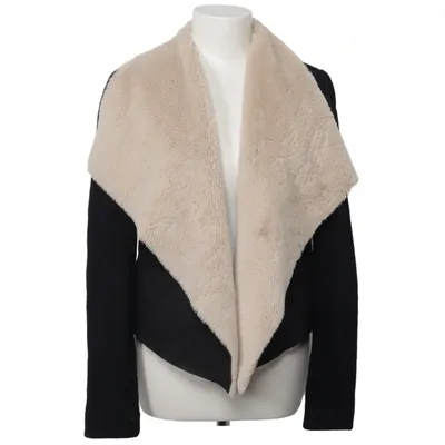 Shearling Jacke (Schwarz, Beige) von Zara Trafaluc Outerwear Collection Polyester