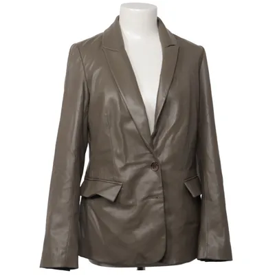 Blazer (Grau) von By Anthropologie Polyurethan, Recyceltes Polyester