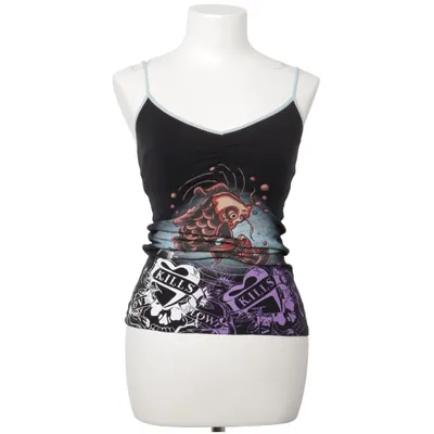 Tank Top (Black, Multicolored) from Ed Hardy Cotton, Elastane