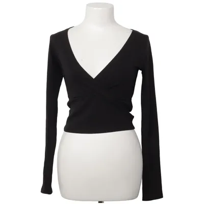 Wrap top (Black) from New Yorker Cotton, Elastane, Polyester