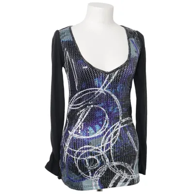 Langærmet t-shirt (Sort, Blå, Flerfarvet) fra Desigual Polyester