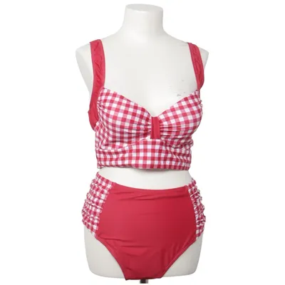 Bikini (Red, White) from Dressfo Elastane, Polyester