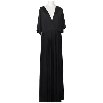 Maxi jurk (Zwart) van AnnaLisa Elastaan, Polyester