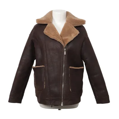 Veste en peau de mouton retournée (Marron) de Mango Polyester